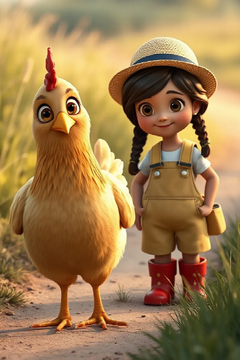 Kız ve Dost Canlısı Tavuk masalından 2. resim