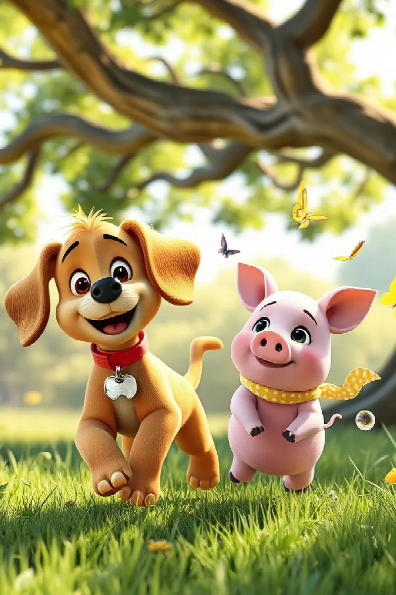 Köpek Yavrusu ve Domuz Yavrusu masalından 2. resim