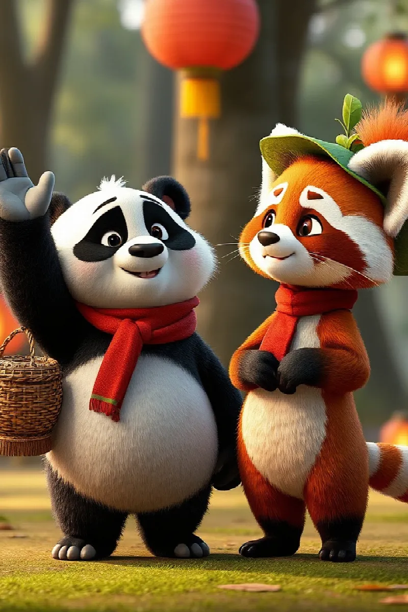 Panda'nın Kâğıt Feneri masalından 4. resim