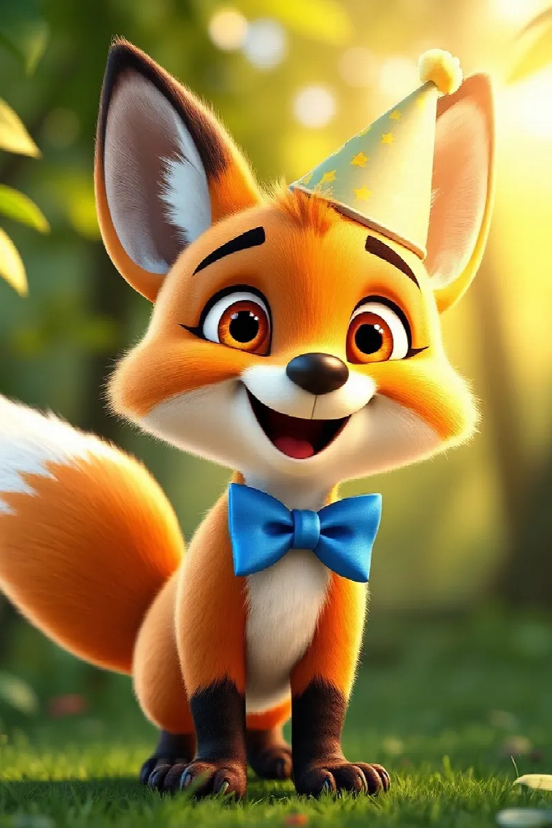 Picture 1 from the tale The Fox Cub's Birthday
