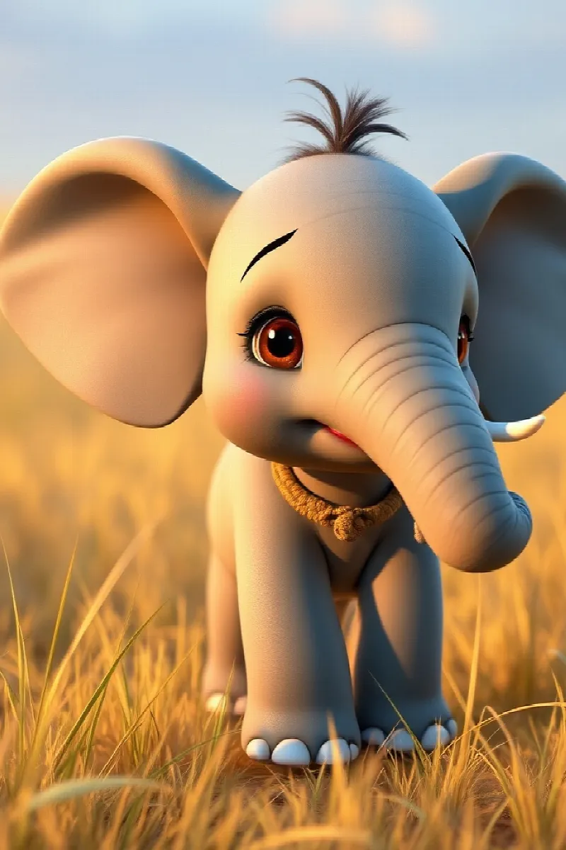 Picture 1 from the tale The Little Elephant's Shadow