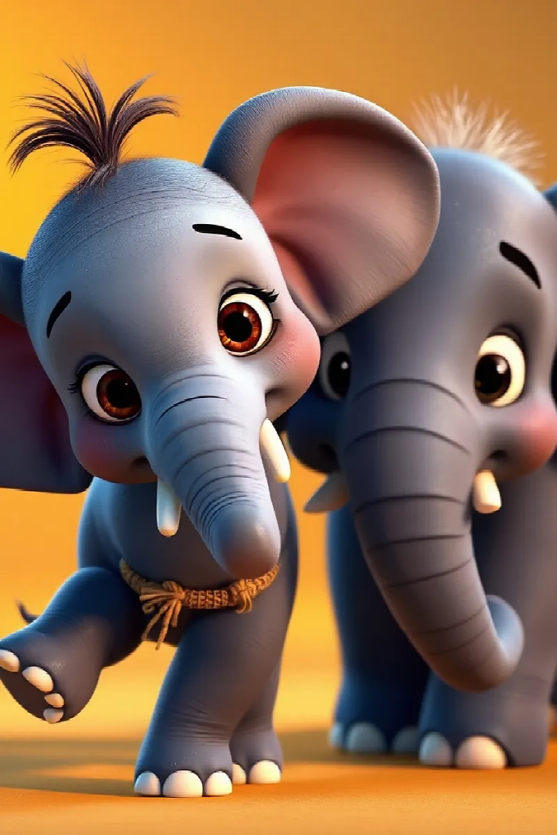 Picture 3 from the tale The Little Elephant's Shadow