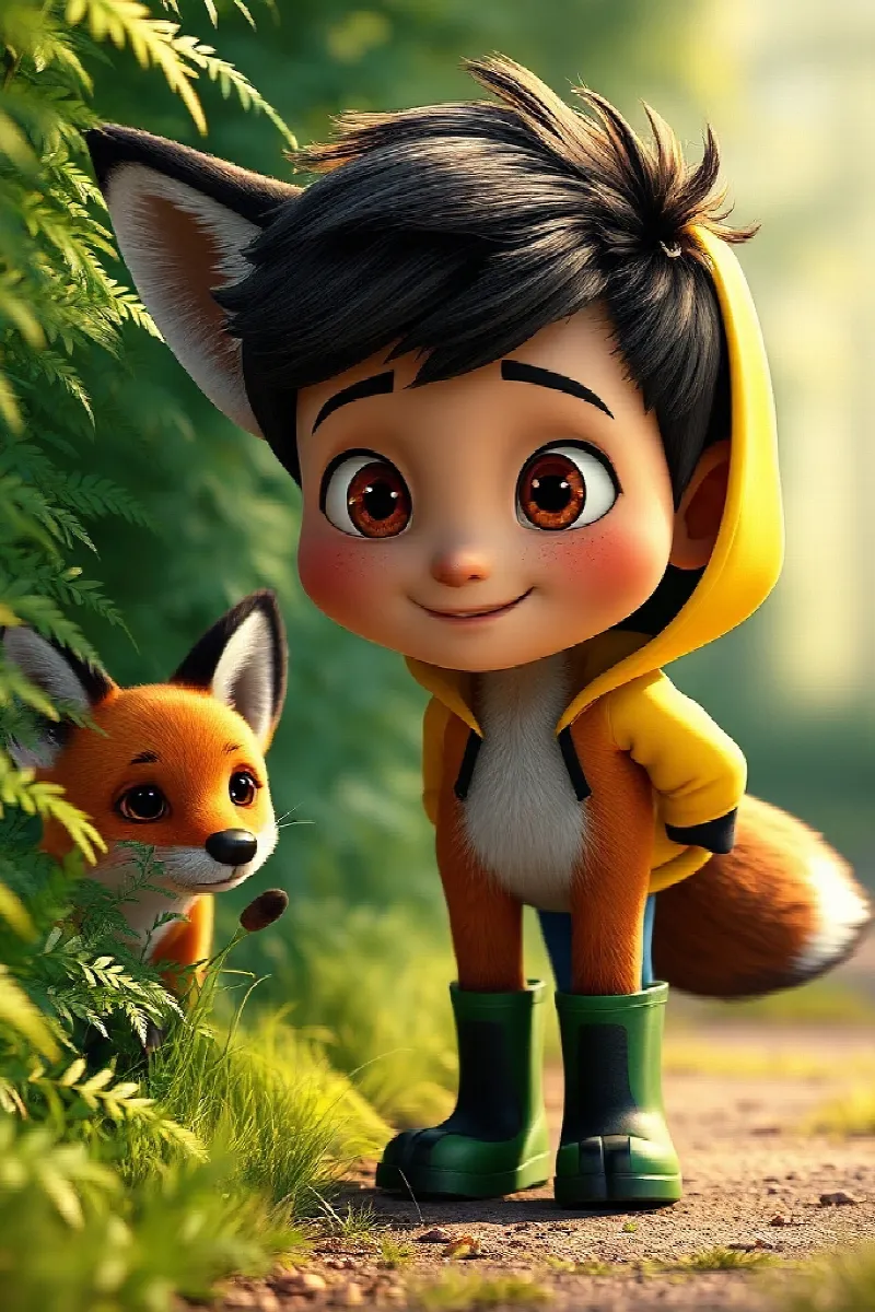 Picture 4 from the tale The Boy and the Little Fox