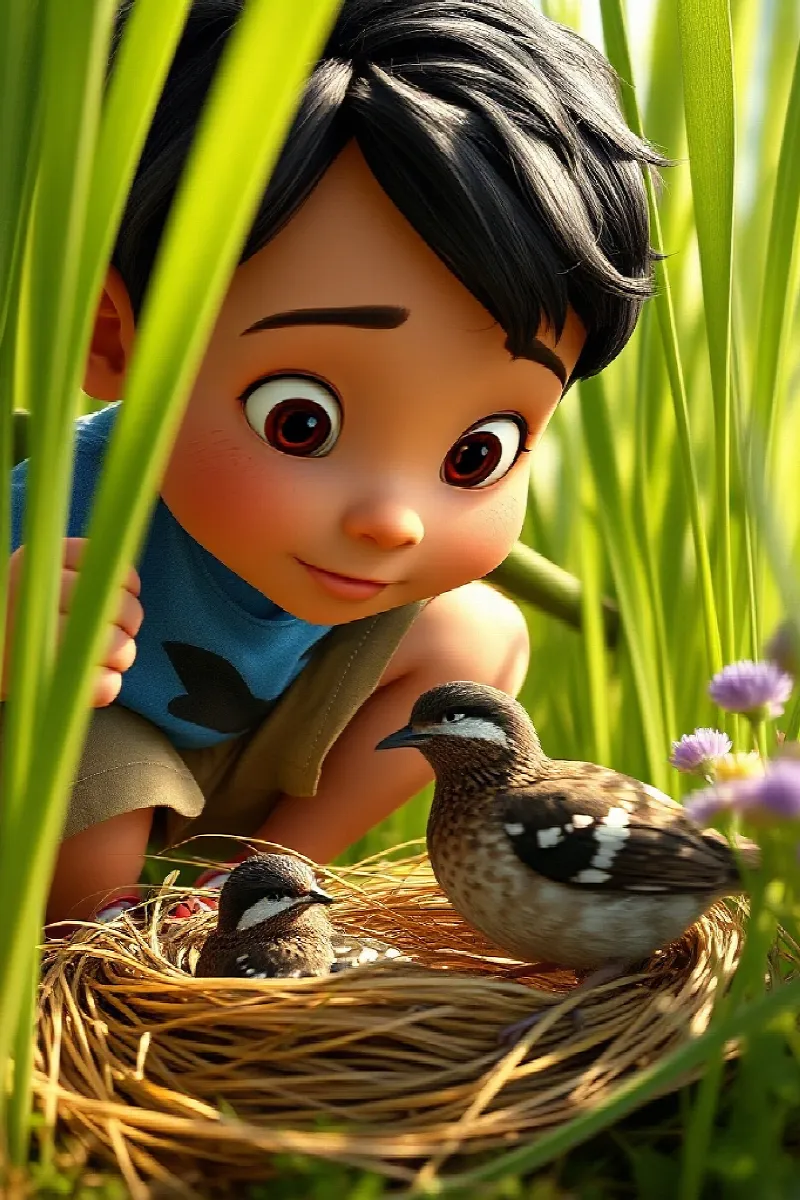 Picture 4 from the tale The Boy and the Quail
