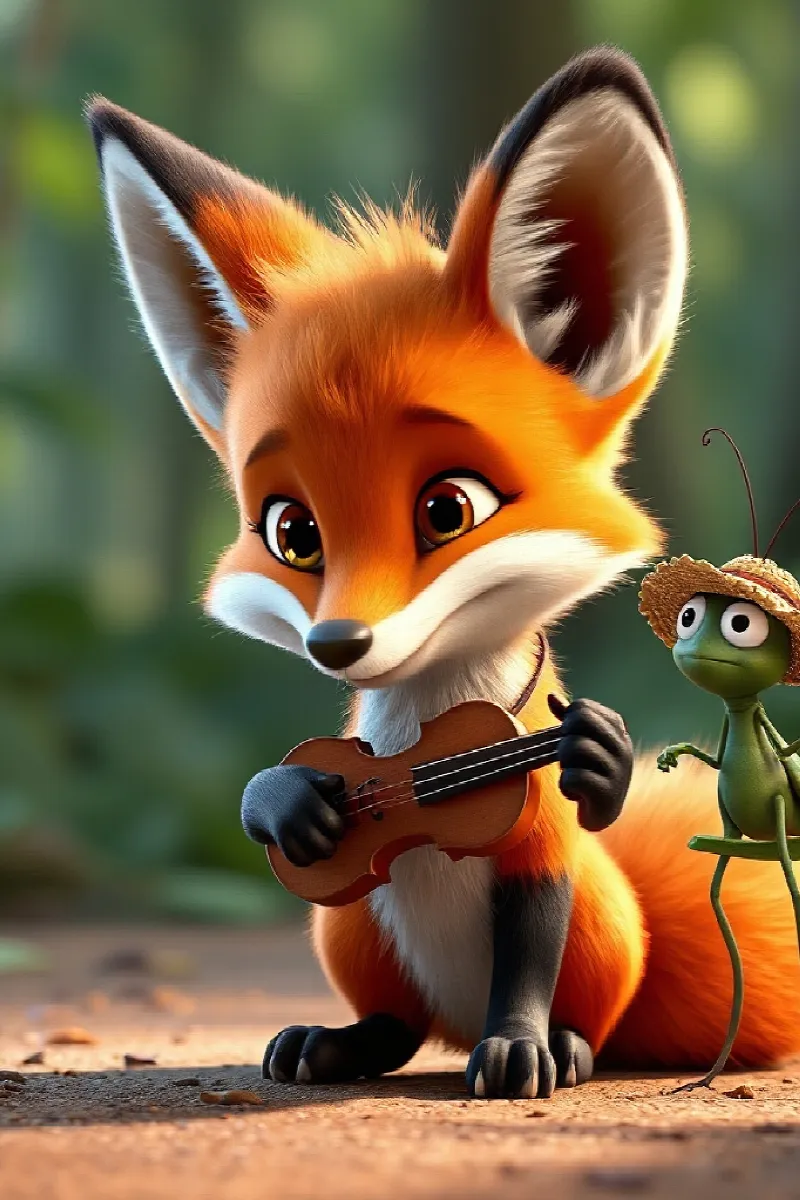 Picture 2 from the tale The Fox's Little Violin