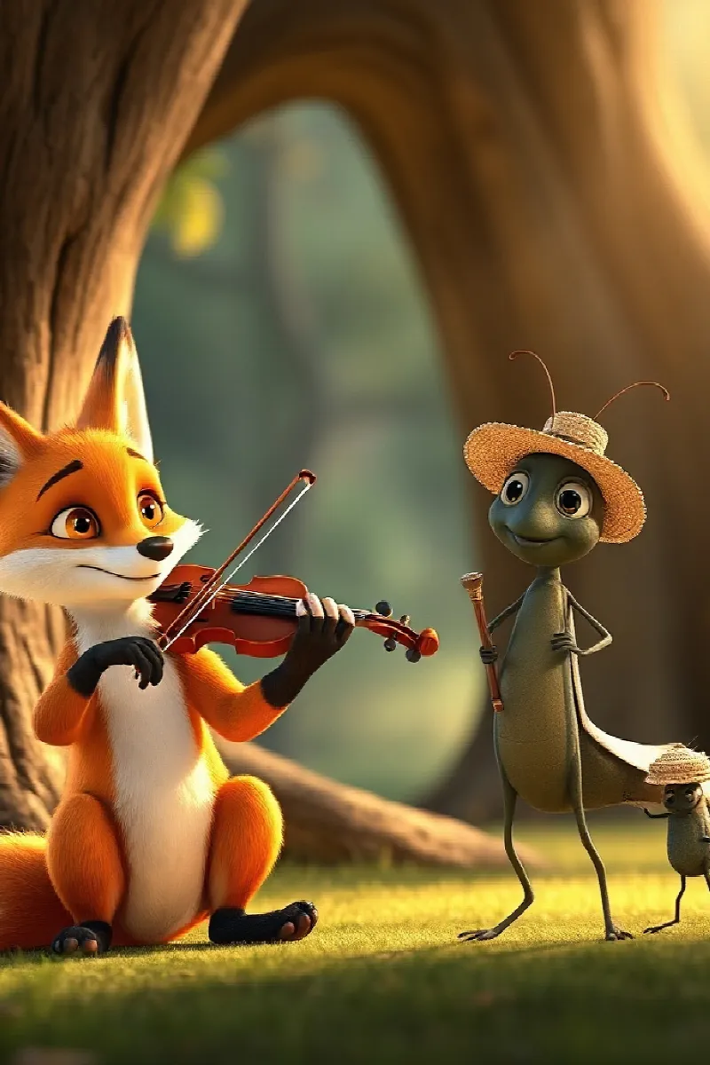 Picture 4 from the tale The Fox's Little Violin