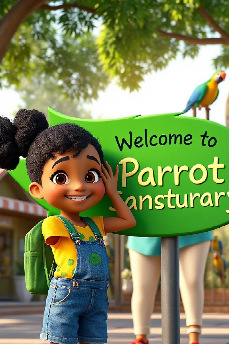 Picture 2 from the tale The Girl and the Little Parrot