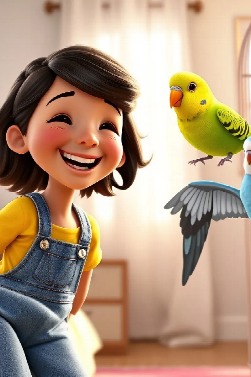 Picture 3 from the tale The Girl and the Parakeets