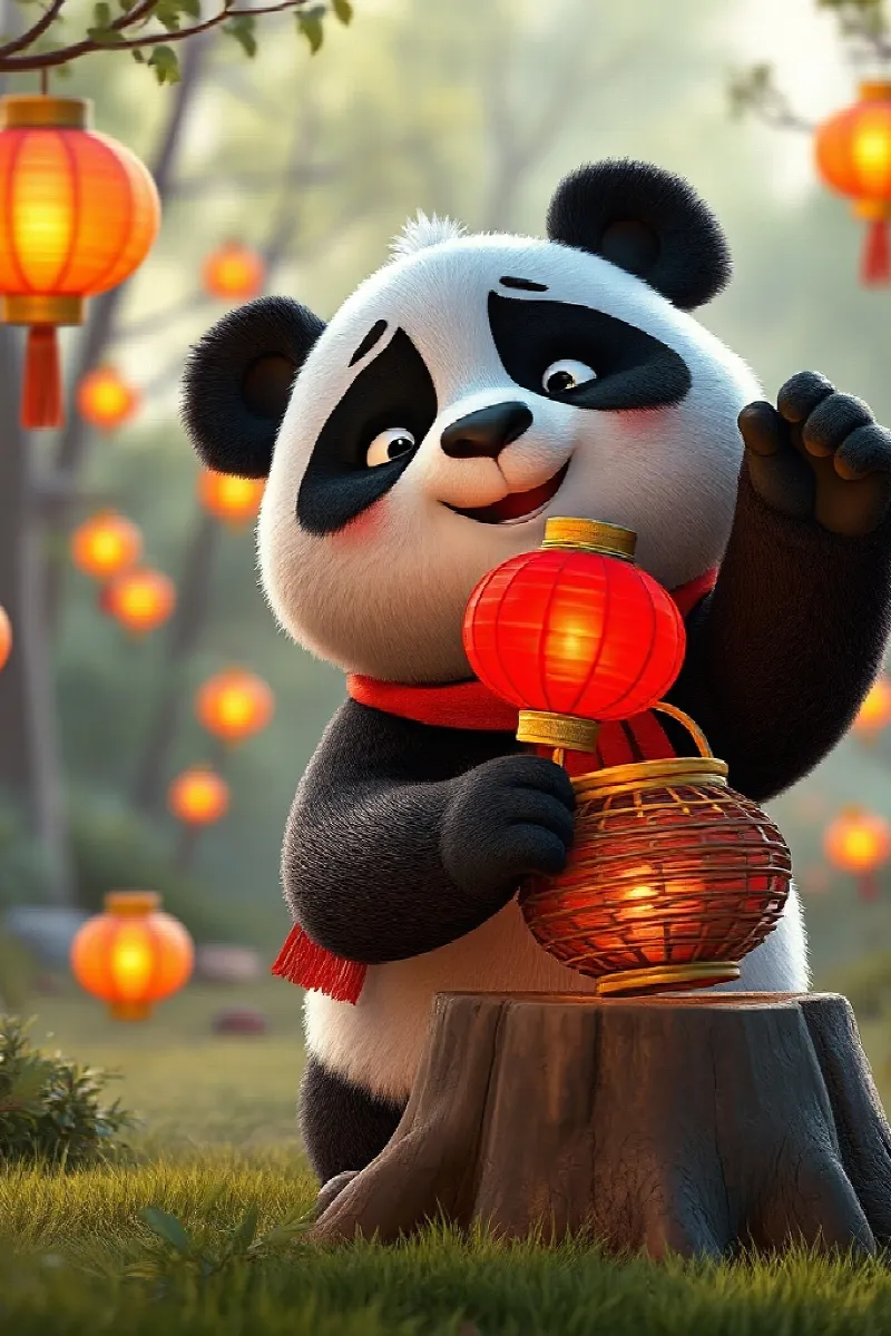 Picture 2 from the tale The Panda's Paper Lantern