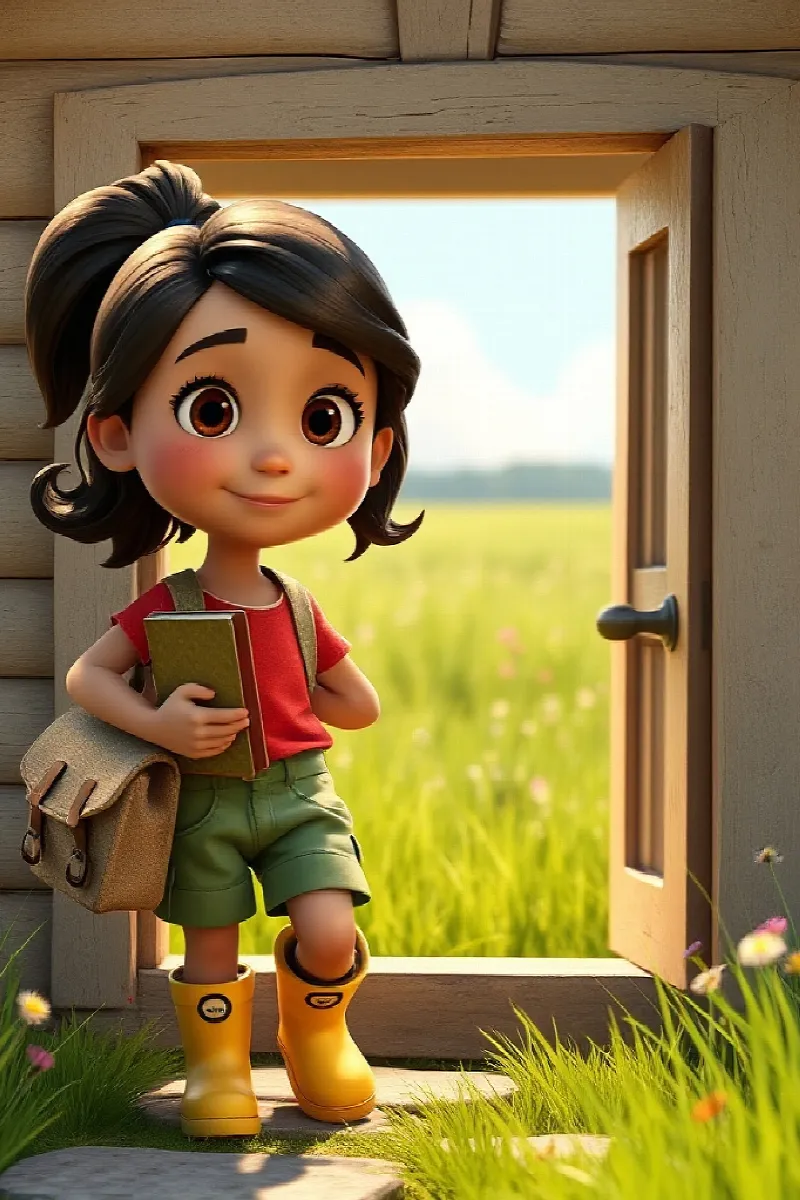 Picture 1 from the tale The Girl and the Little Fox