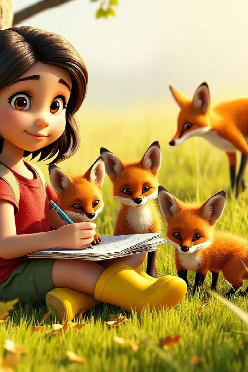 Picture 4 from the tale The Girl and the Little Fox