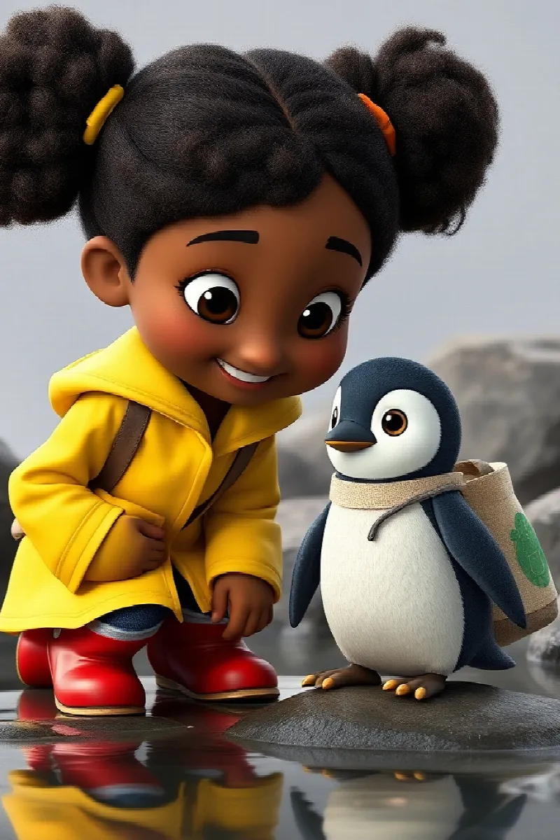 Picture 3 from the tale The Girl and the Little Penguin
