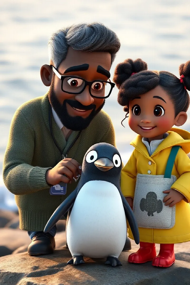 Picture 4 from the tale The Girl and the Little Penguin