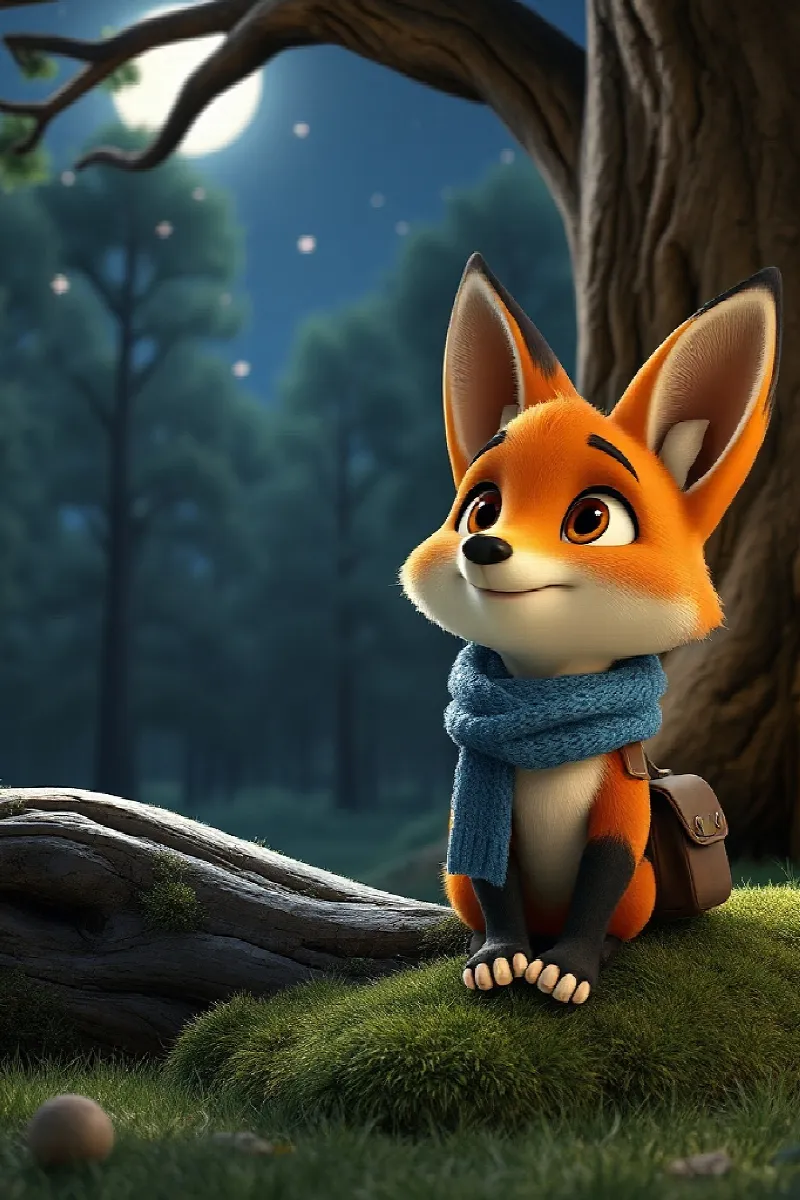 Picture 1 from the tale The Little Fox's Telescope