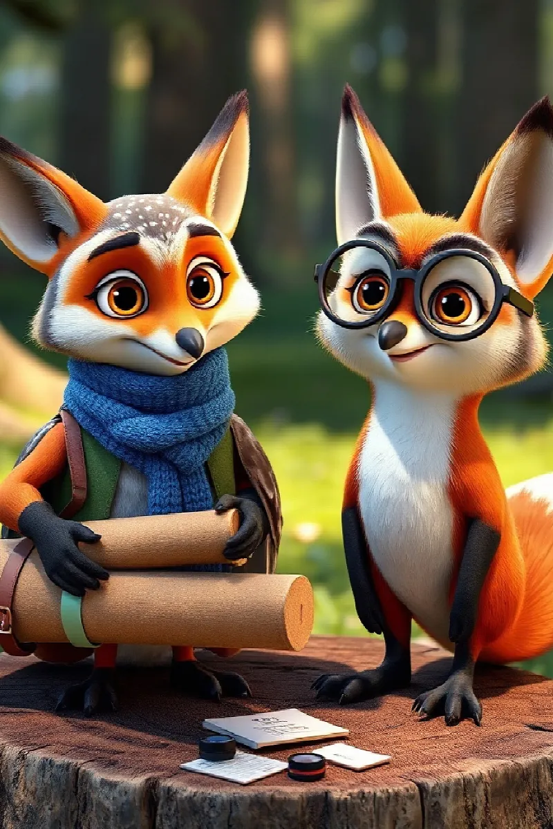 Picture 4 from the tale The Little Fox's Telescope