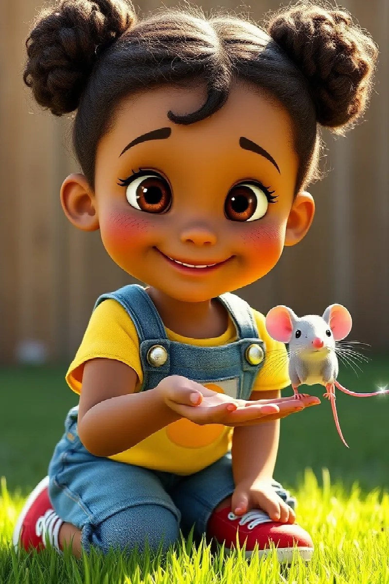 Picture 4 from the tale The Girl and the Rainbow Mouse