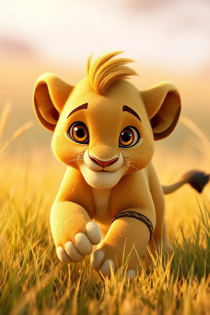 Picture 1 from the tale The Lion and the Elephant