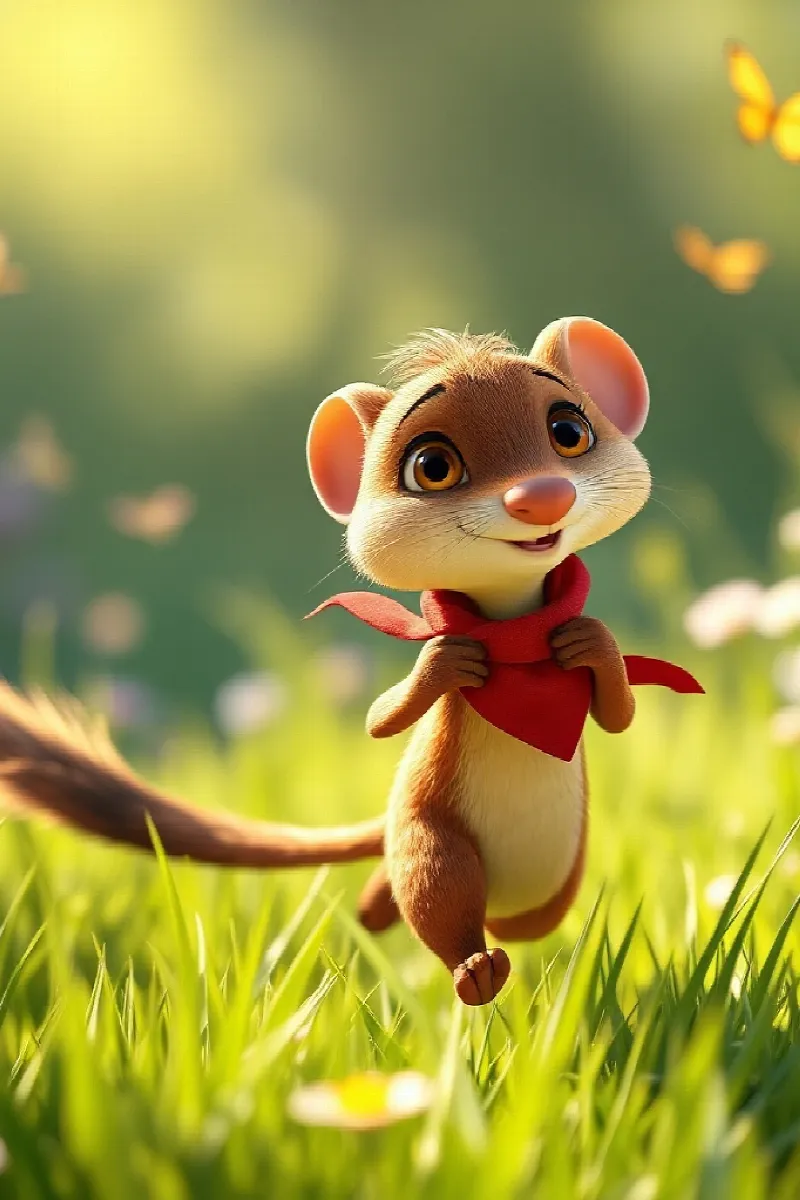 Picture 1 from the tale The Little Weasel