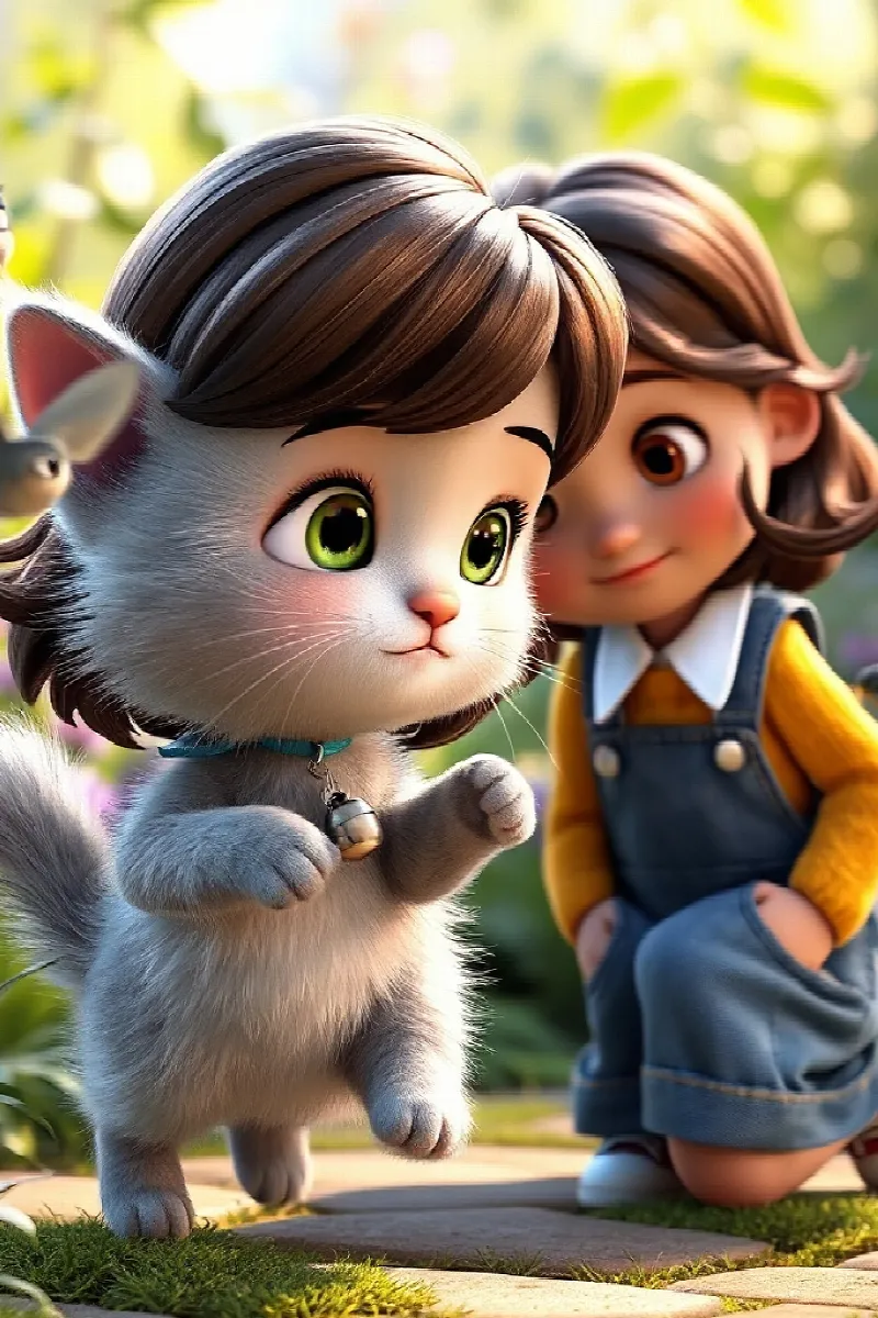 Kız ve Görünmez Kedi masalından 3. resim