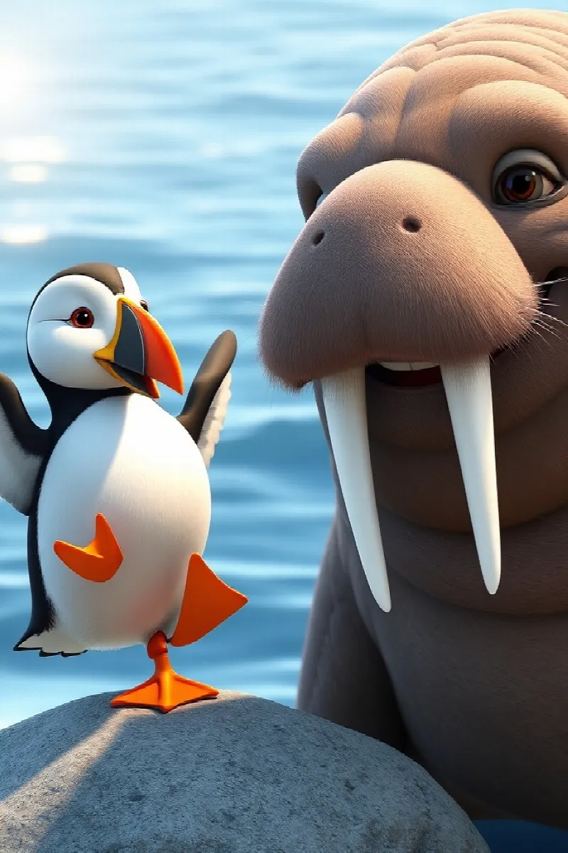 Picture 2 from the tale The Walrus and the Puffin