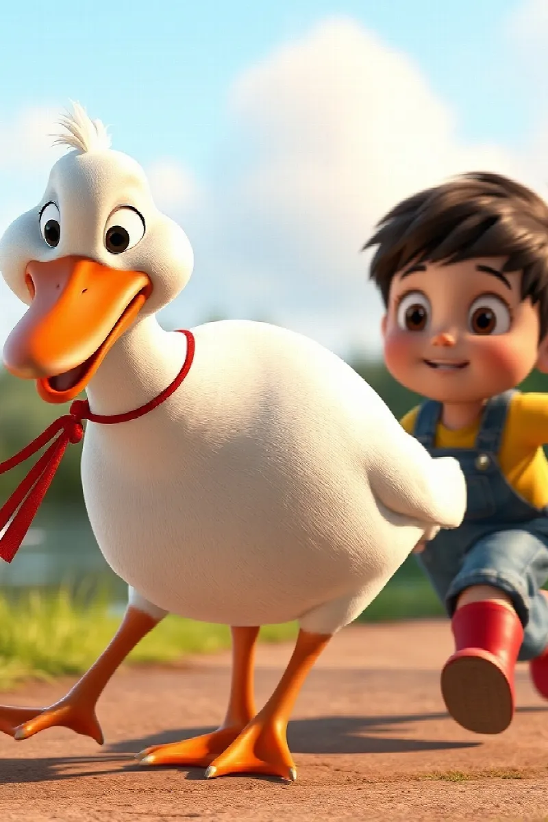 Picture 2 from the tale The Boy and the Farm Goose