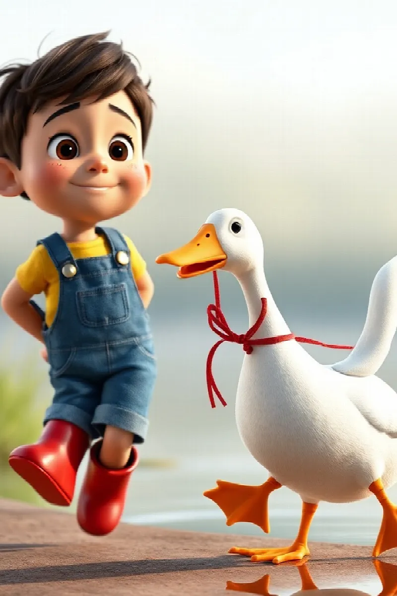 Picture 3 from the tale The Boy and the Farm Goose