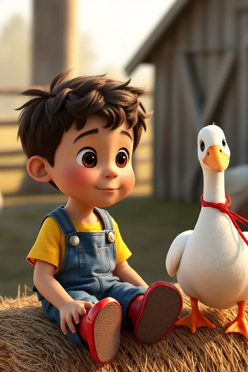 Picture 4 from the tale The Boy and the Farm Goose