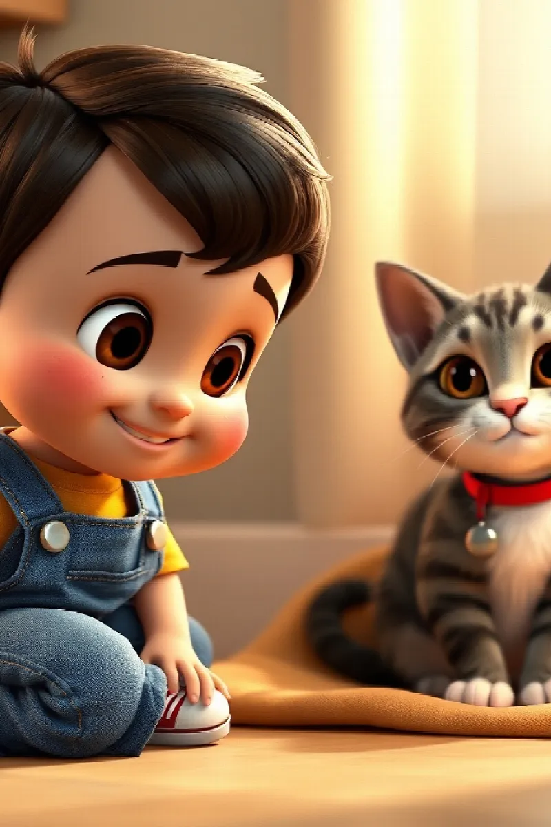 Picture 3 from the tale The Boy and the Rescue Cat