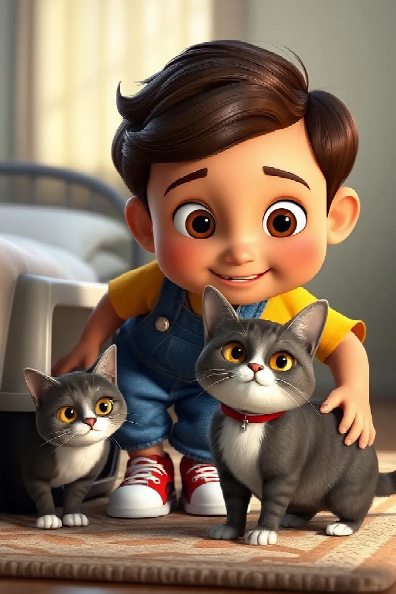 Picture 4 from the tale The Boy and the Rescue Cat