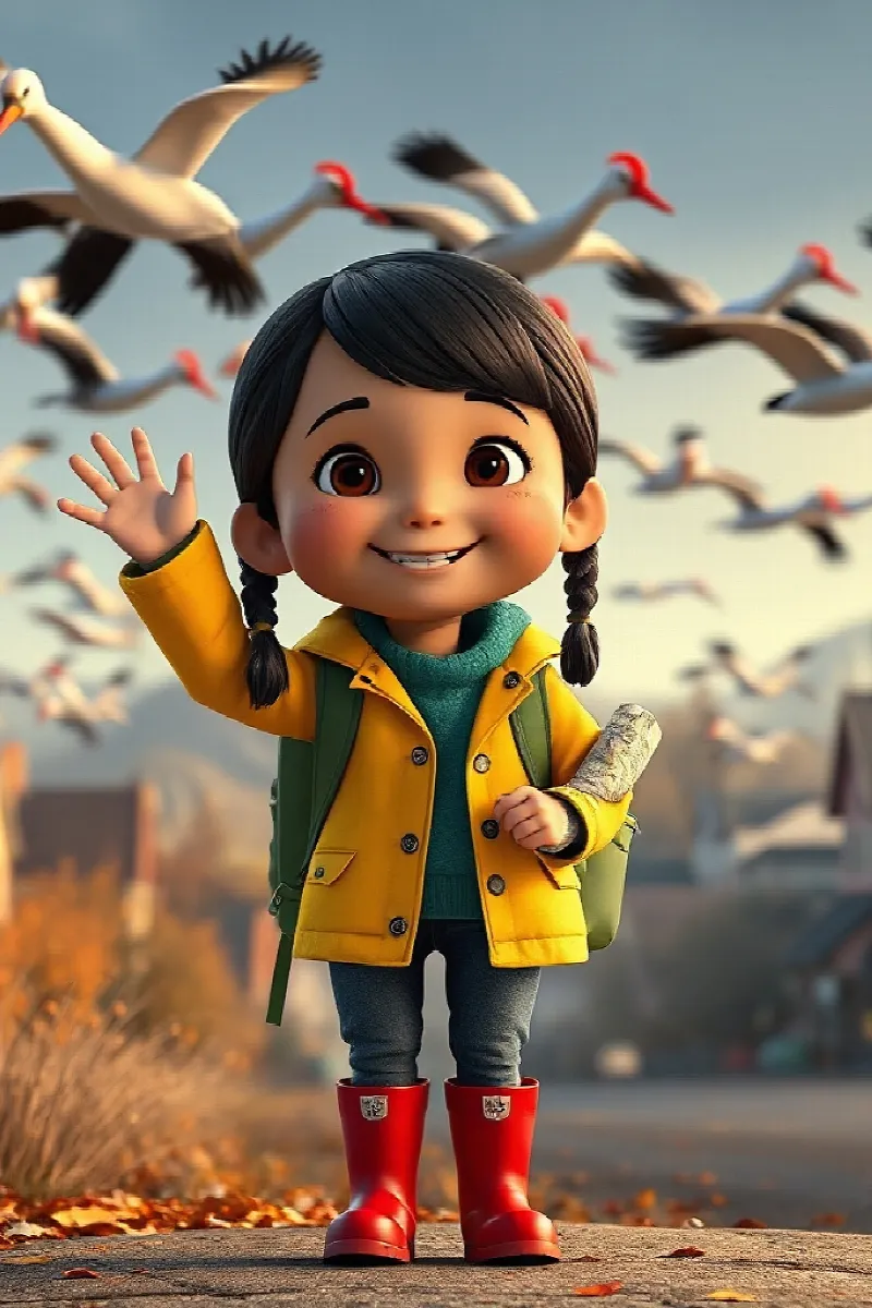 Picture 1 from the tale The Girl and the Crane