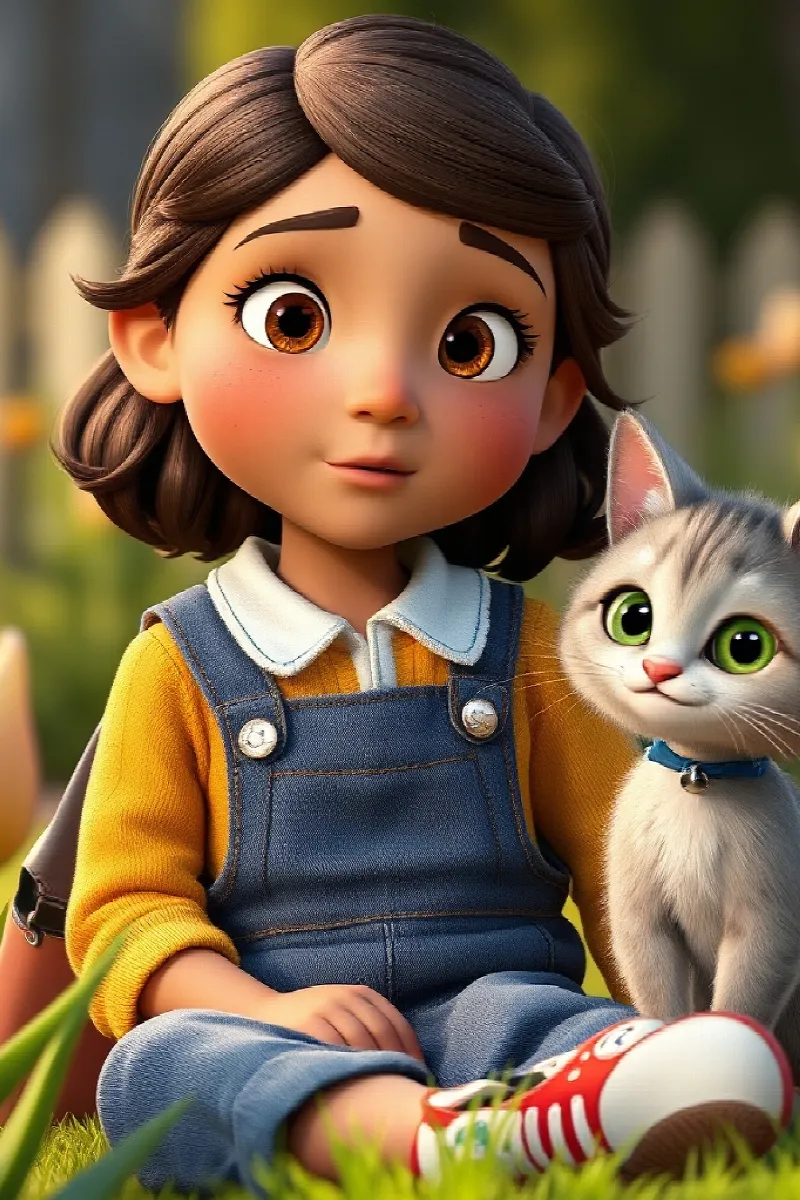 Picture 4 from the tale The Girl and the Invisible Cat