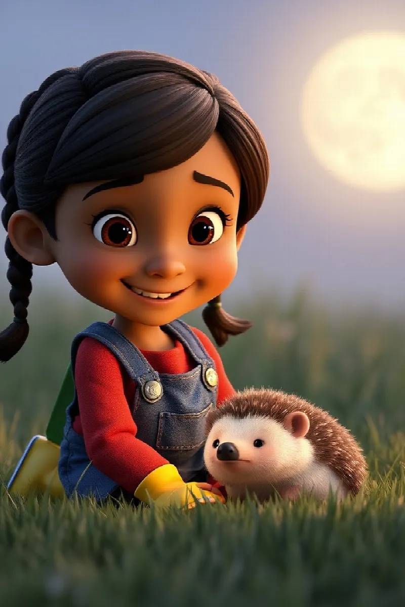 Picture 3 from the tale The Girl and the Little Hedgehog