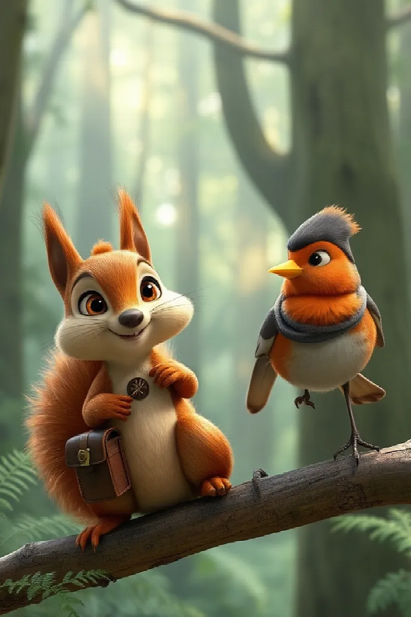 Picture 3 from the tale The Squirrel's Lost Compass