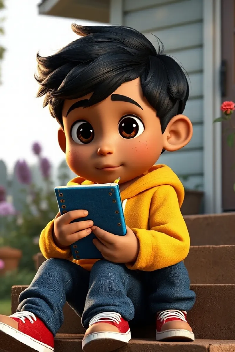 Picture 1 from the tale The Boy and the Garden Birds