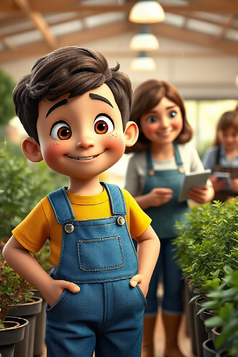 Picture 4 from the tale The Boy and the Garden Birds