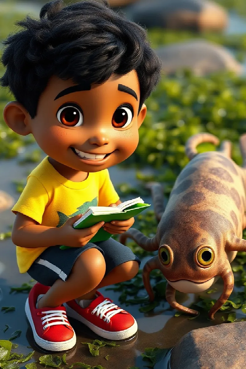 Picture 3 from the tale The Boy and the Cuttlefish
