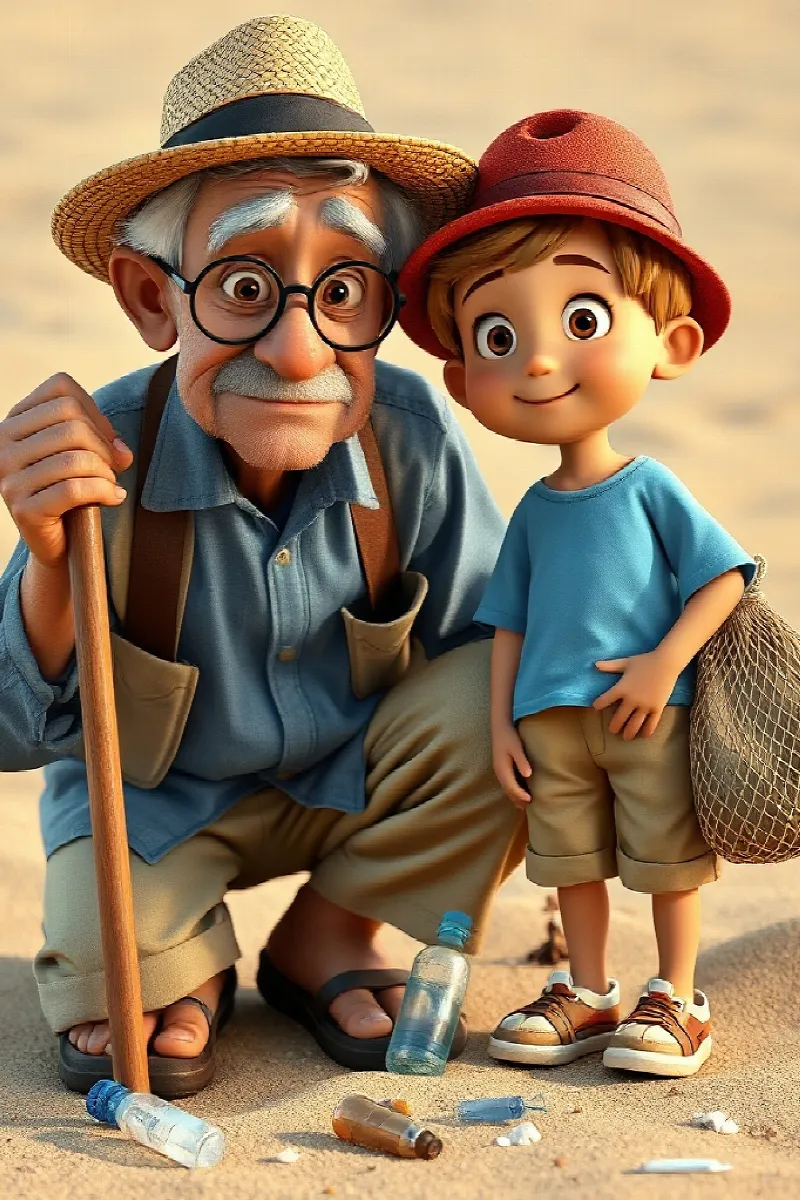 Picture 4 from the tale The Boy and the Hermit Crab