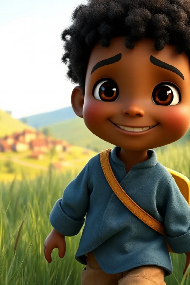 Picture 1 from the tale The Boy and the Magic Goat