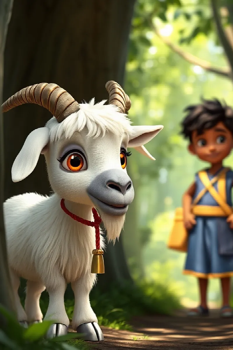 Picture 2 from the tale The Boy and the Magic Goat