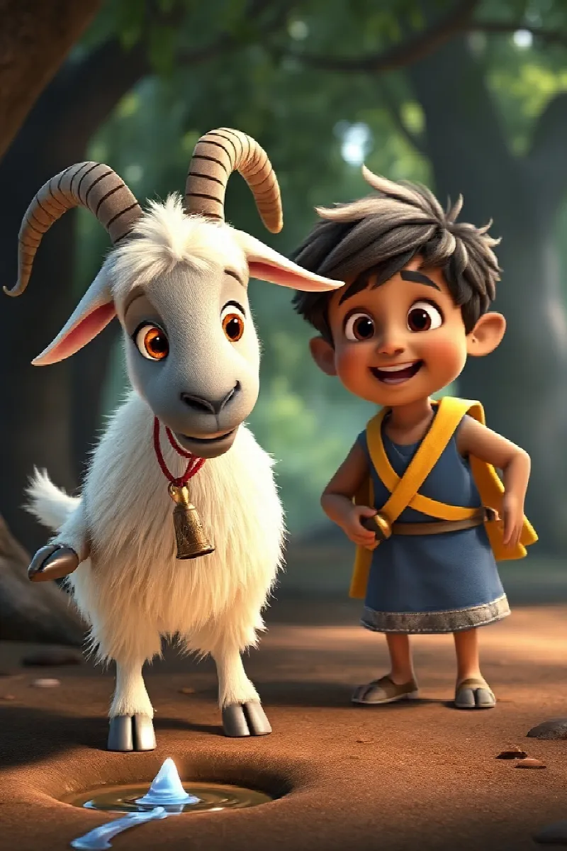 Picture 4 from the tale The Boy and the Magic Goat