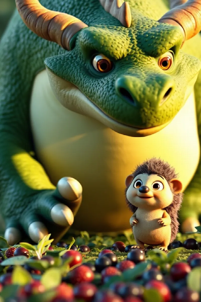 Picture 4 from the tale The Dragon and the Hedgehog