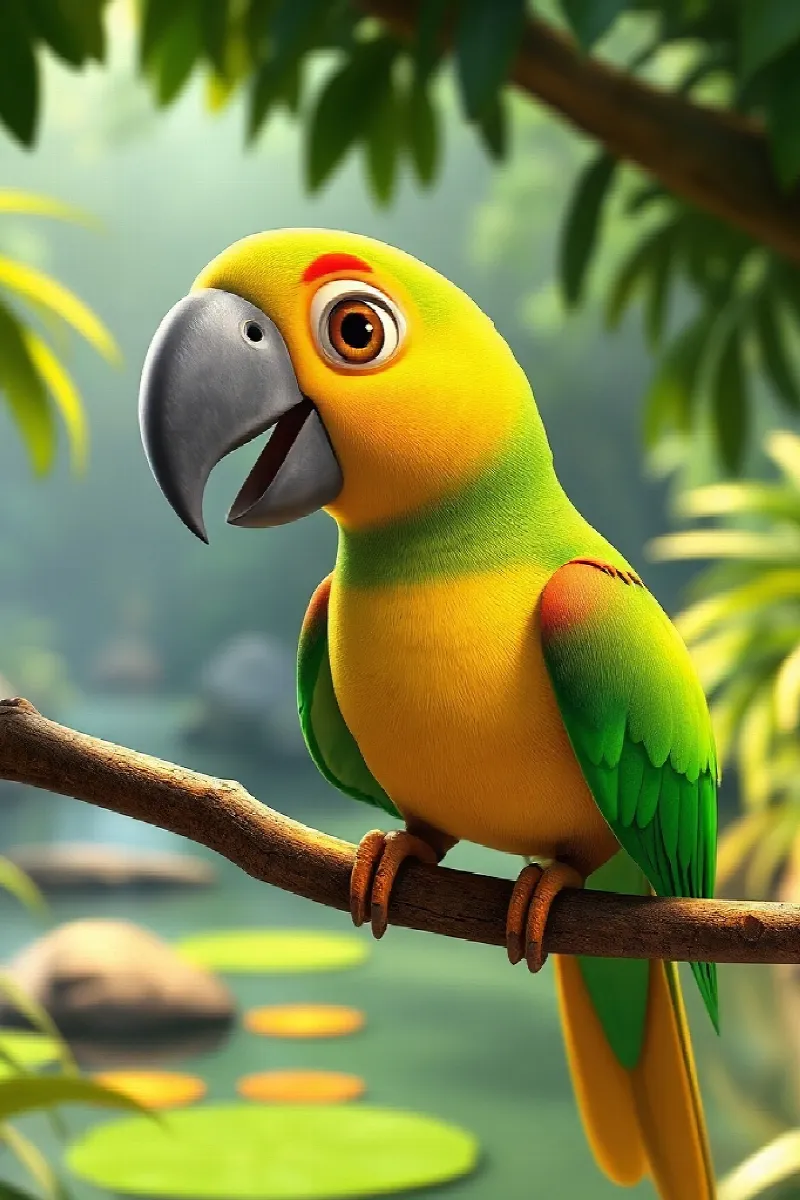 Picture 1 from the tale The Emerald Parrot