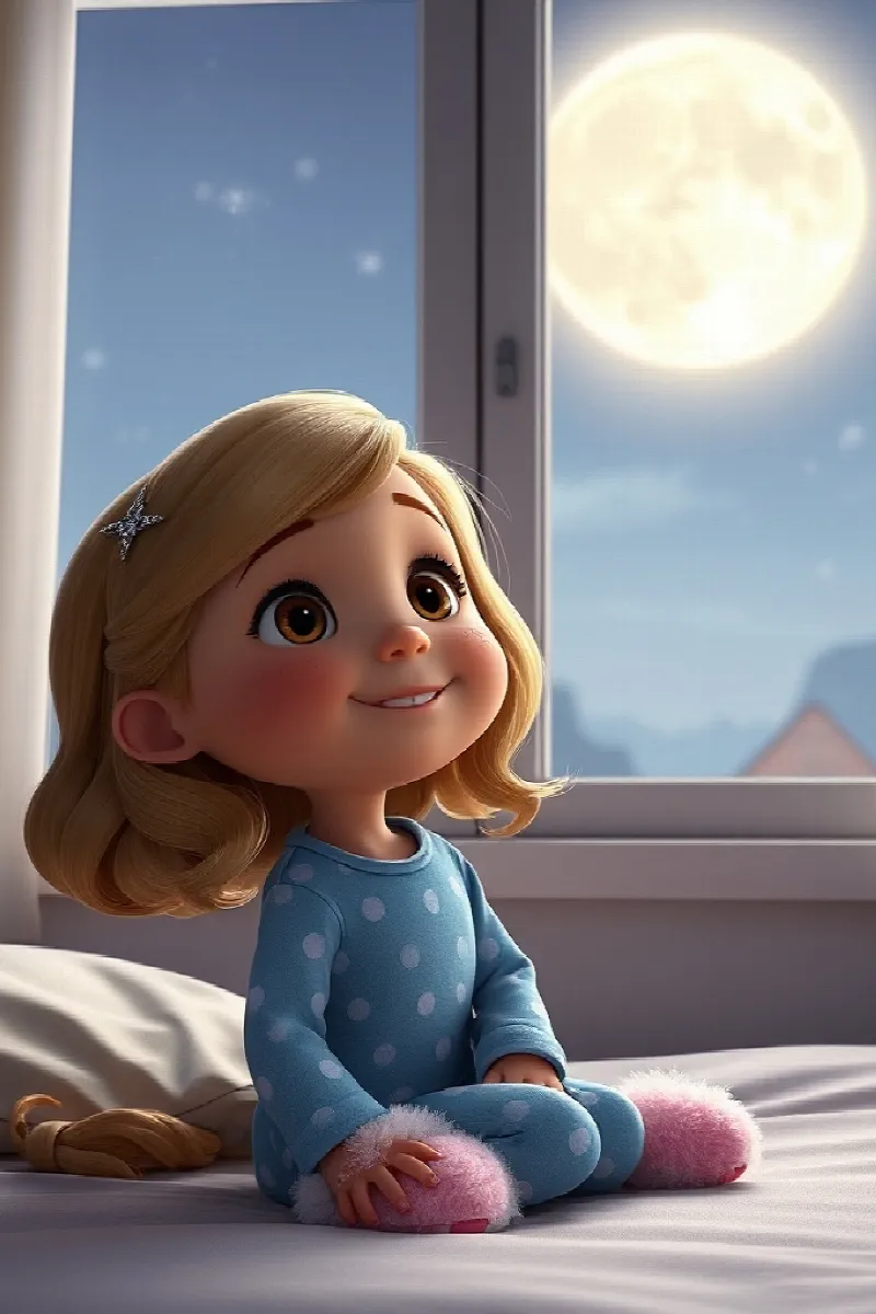 Picture 1 from the tale The Girl and the Moon Cat