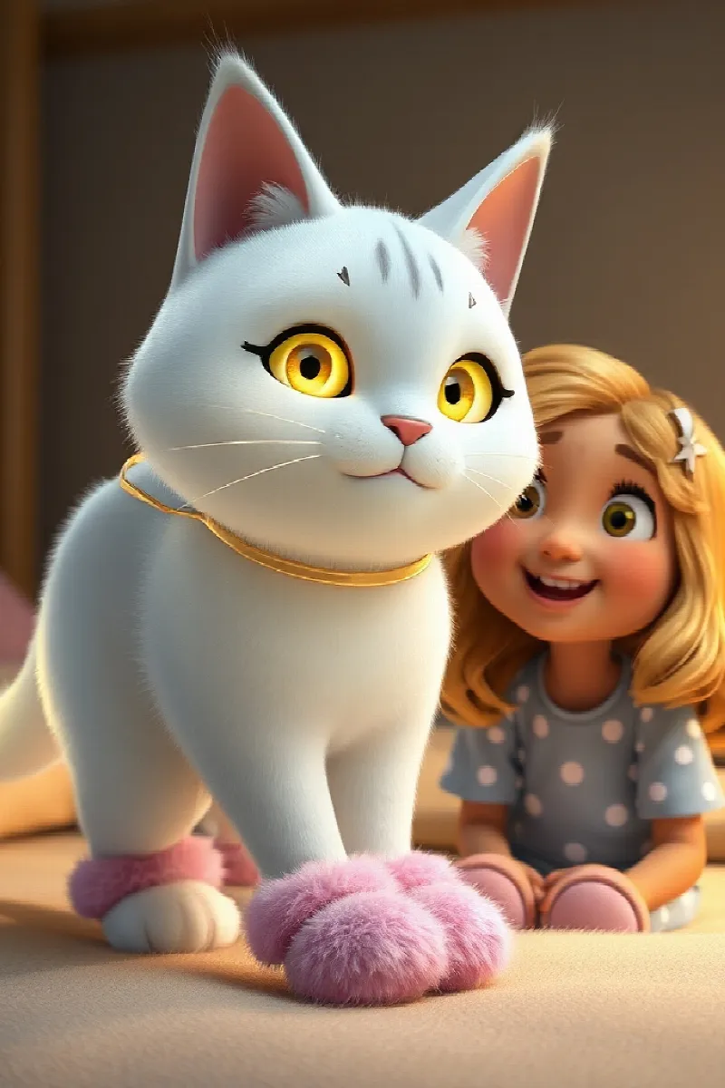 Picture 3 from the tale The Girl and the Moon Cat