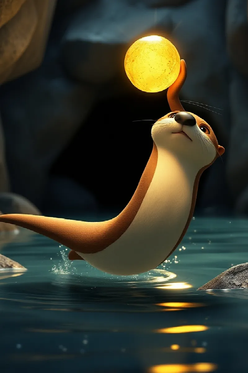 Picture 4 from the tale The Otter's Golden Pebble