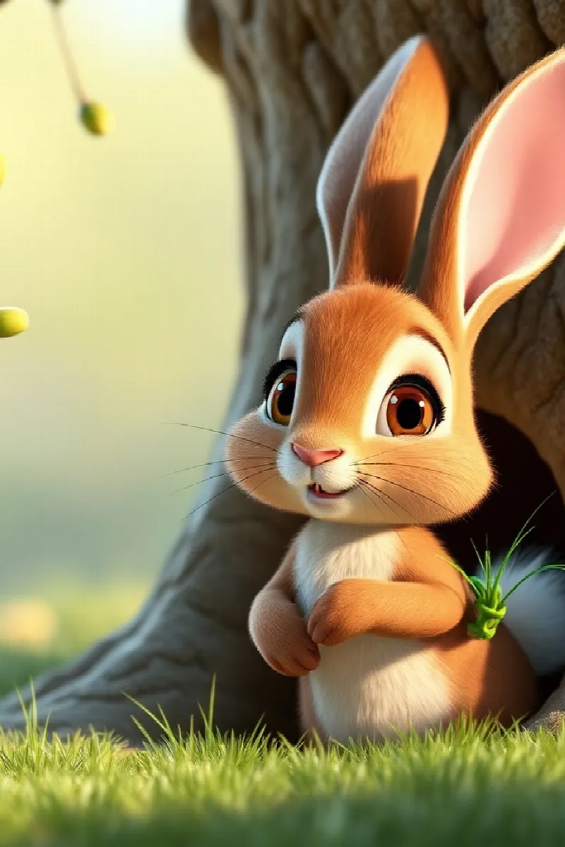 Picture 1 from the tale The Rabbit and the Robin