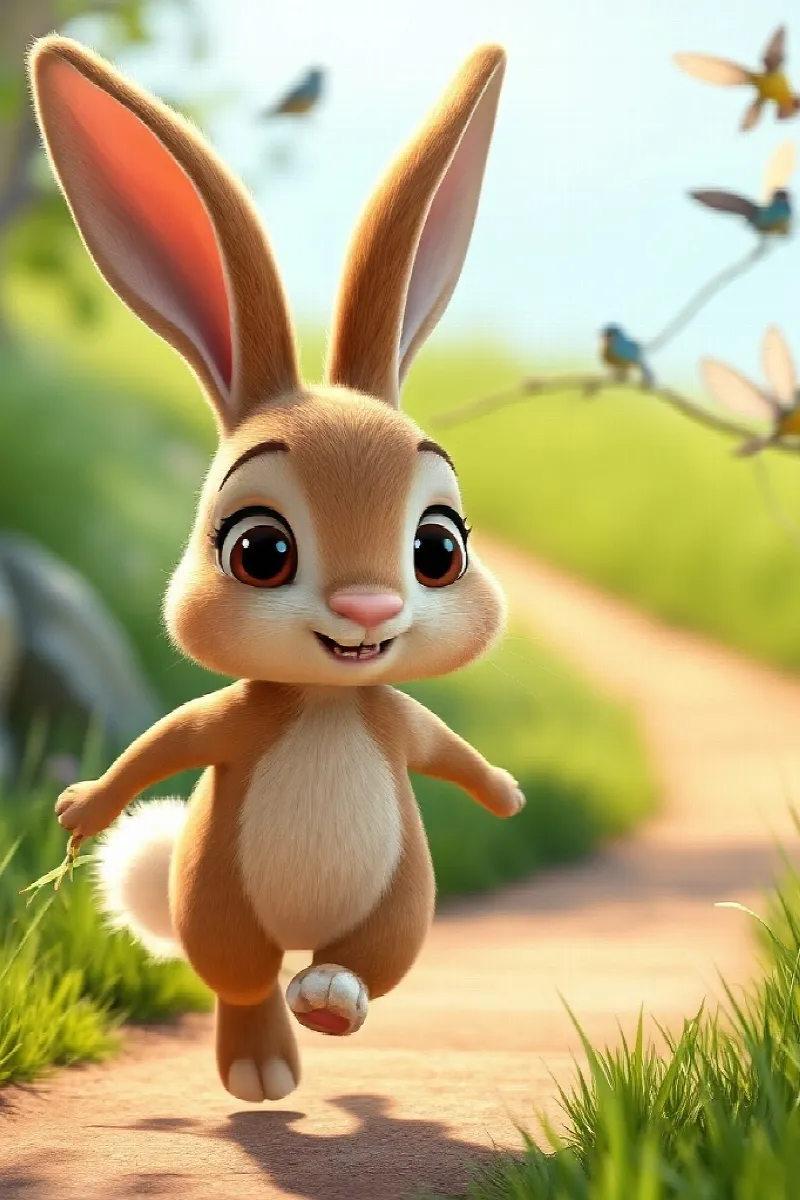 Picture 2 from the tale The Rabbit and the Robin
