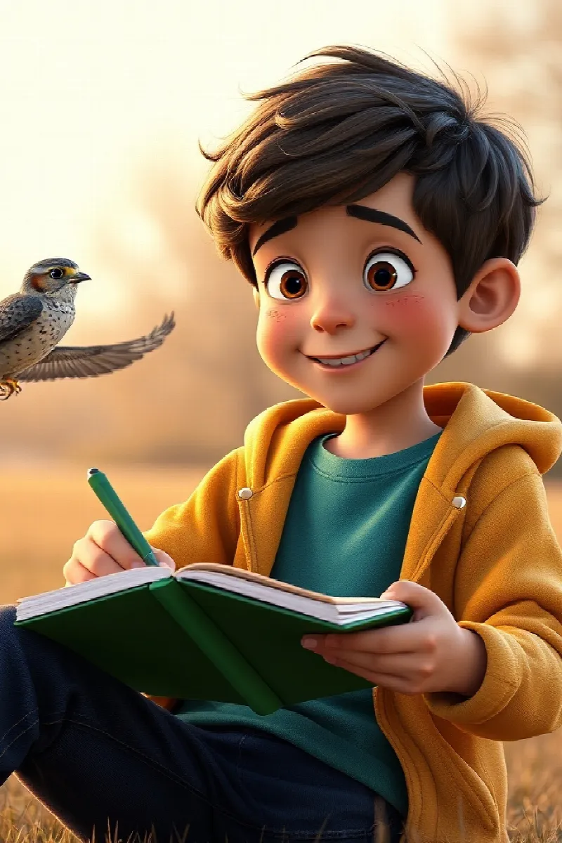 Oğlan ve Küçük Kerkenez masalından 4. resim