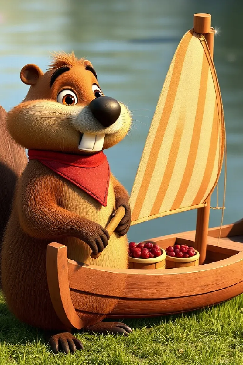 Picture 3 from the tale The Beaver's Birthday Boat