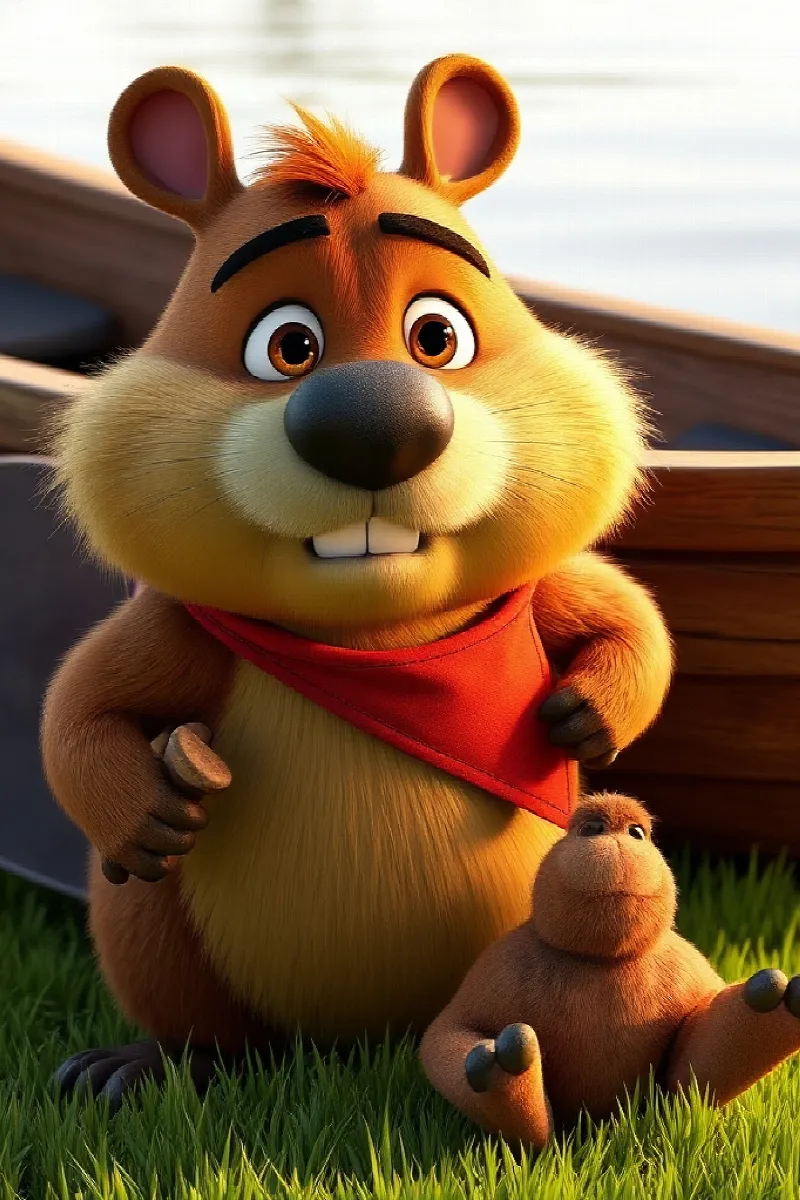 Picture 4 from the tale The Beaver's Birthday Boat